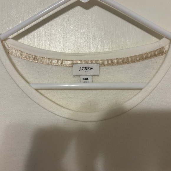 J. Crew Women's Long-Sleeve Super-Comfy Crewneck Tee Shirt Top XXL/2XL Cream - Picture 3 of 9